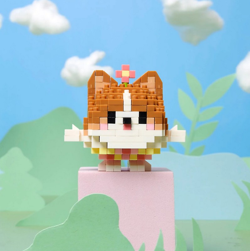 Costruzione di mattoncini da circa 200 pezzi a forma di 8 animali assortiti, una divertente idea regalo per adulti o bambini